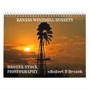 Kansas Kvarn Sunset Calendar Kalender