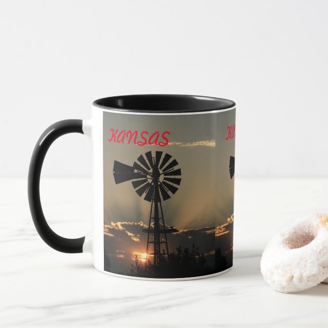 Kansas Kvarn Sunset Mugg (Med munk)