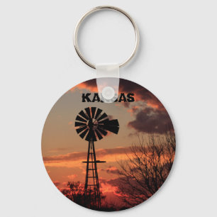 Kansas Kvarn Sunset Nyckelring