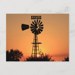 Kansas Kvarn Sunset Vykort