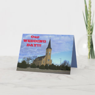 Kansas Land Church Bröllop Greeting Card Helgkort