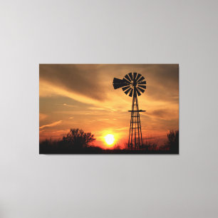 Kansas Land Kvarn Canvastryck