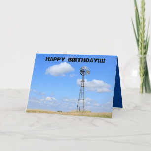 Kansas Land Kvarn Greeting Card Kort