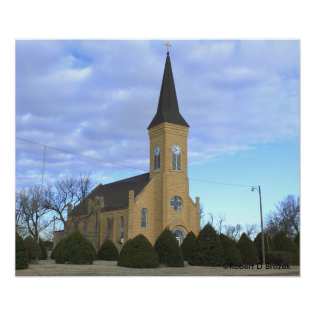 Kansas Land Limestone Church Foto EnUtvidgning (Framsidan)