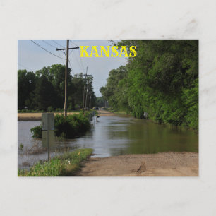 Kansas Land översvämning Vykort