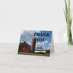 Kansas Land Red Barn Card Tack Kort