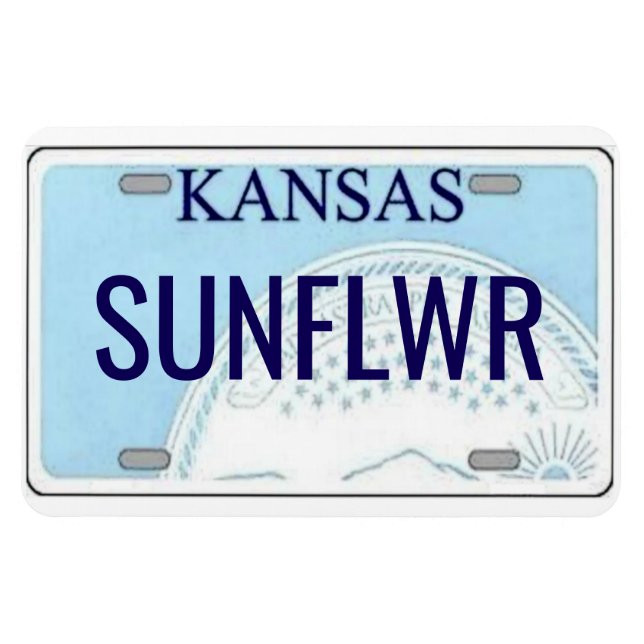 Kansas License Plate Flexible Magnet (Horisontell)