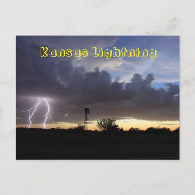 Kansas Lightning POST-KORT Vykort (Framsida)