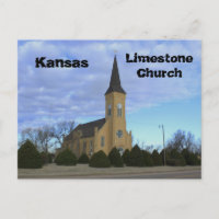 Kansas Limestone Church-postkort