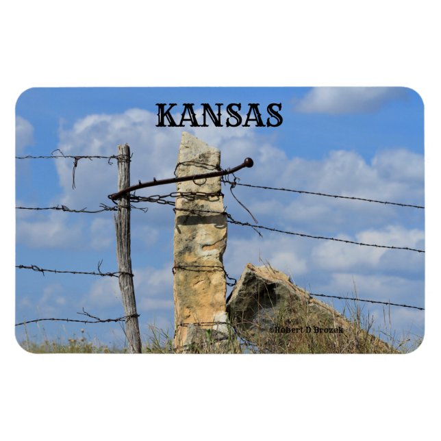 Kansas Limestone Fence Magnet (Horisontell)