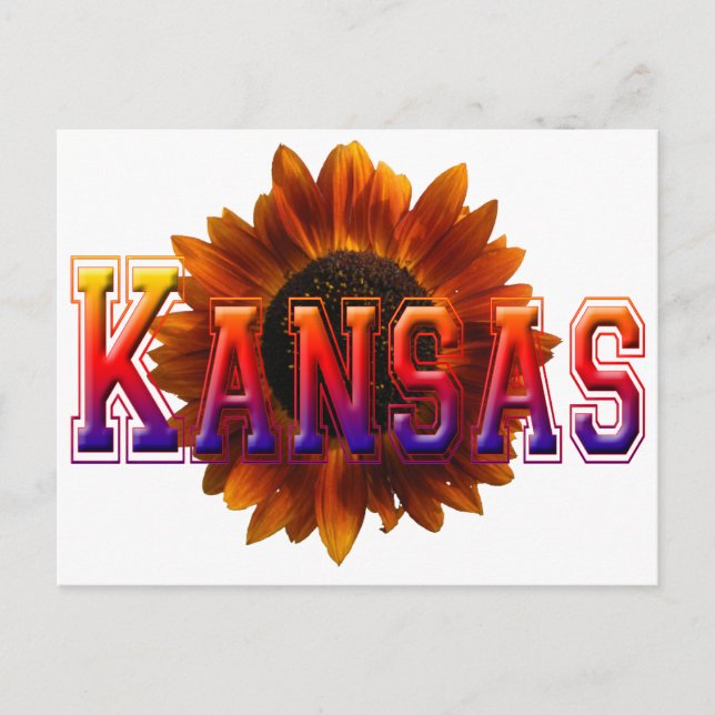 Kansas med solros vykort (Framsida)