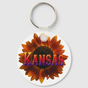 Kansas med solrosen nyckelring