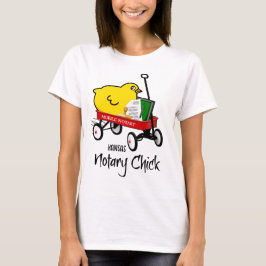Kansas Mobile Notary Chick Red Wagon T Shirt