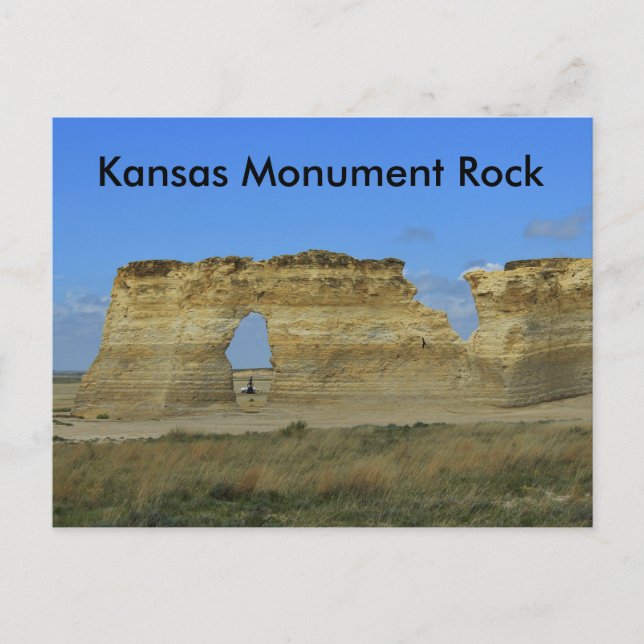 Kansas Monument Sten POST-kort Vykort (Framsida)