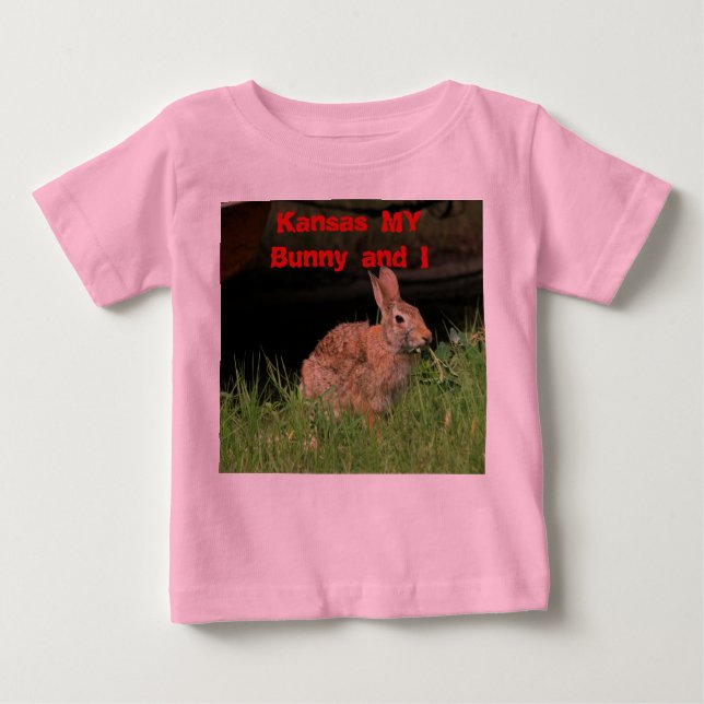 Kansas My Bunny och jag Ruffle T-shirt. T Shirt (Framsida)