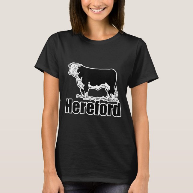 Kansas Nötkreatursuppfödning Beef Herd Hereford Co T Shirt (Framsida)