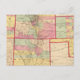 Kansas och Arizona, Colorado, New mexico, Utah Vykort