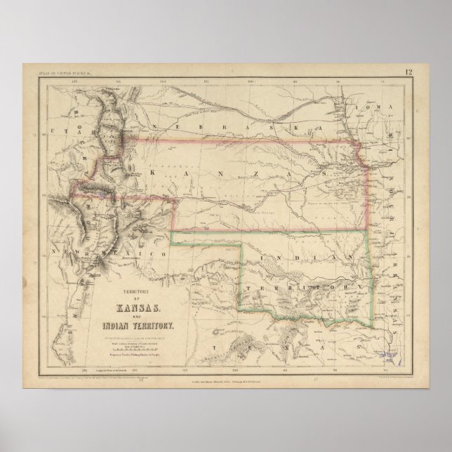 Kansas och de inhemska amerikanerna poster (Framsidan)