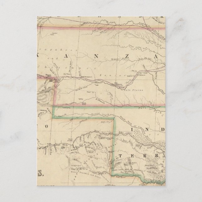 Kansas och de inhemska amerikanerna vykort (Framsida)