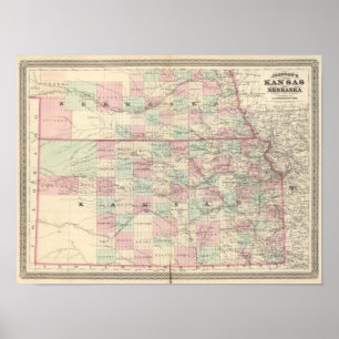Kansas och Nebraska Poster