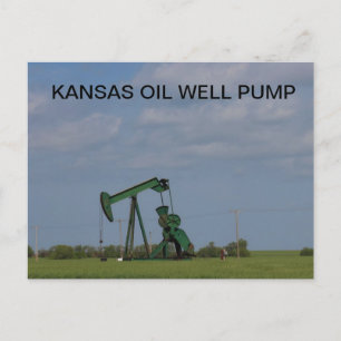 KANSAS OIL WELL PUMP-vykort Vykort