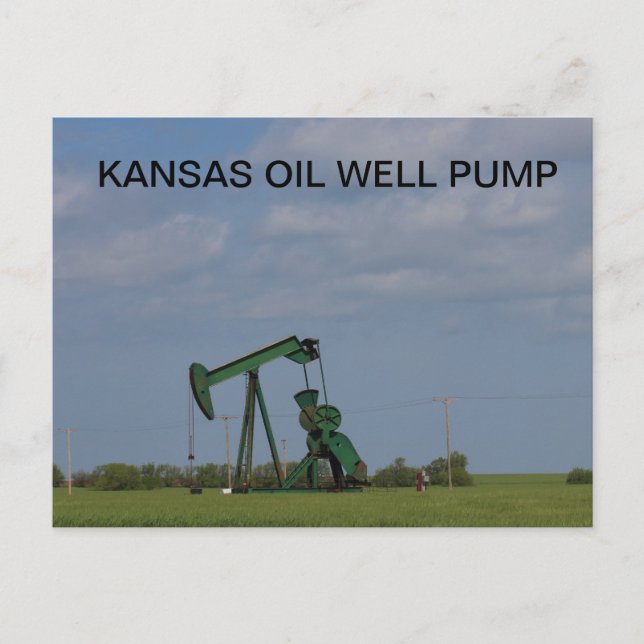 KANSAS OIL WELL PUMP-vykort Vykort (Framsida)