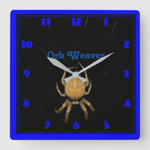 Kansas Orb Weaver Square Clock Fyrkantig Klocka
