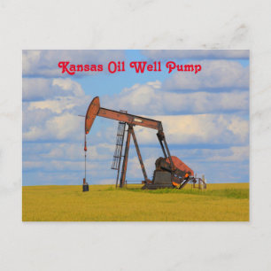 Kansas-posterkort för oljekälla vykort