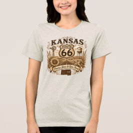 Kansas Prairie Skies Sunflowers Retro Sepia Rutt T Shirt
