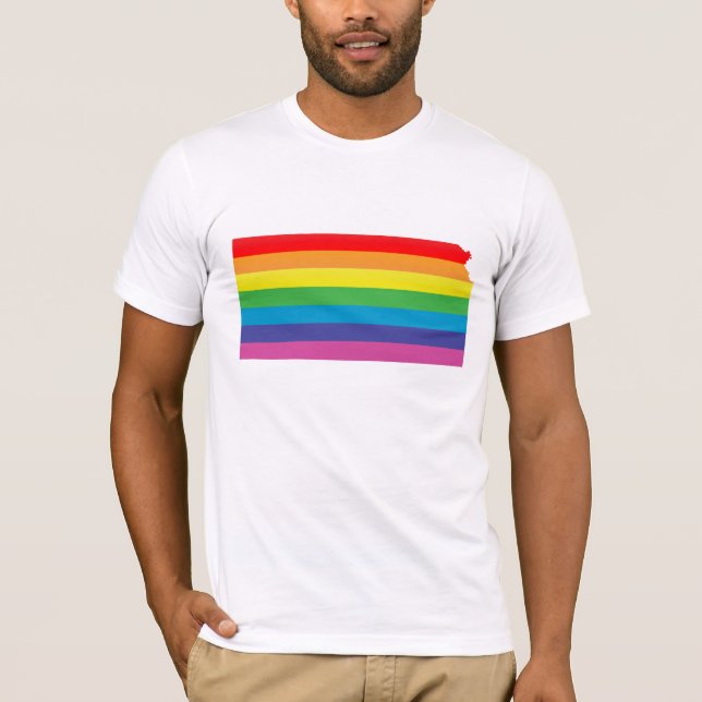Kansas pride... strimlad. t-shirt (Framsida)