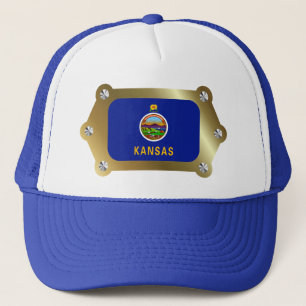 Kansas ramed Flagga Hat Truckerkeps