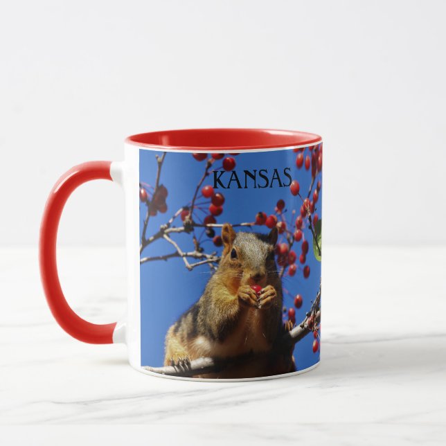 Kansas Red Fox Svan Squirrel Mugg (Vänster)