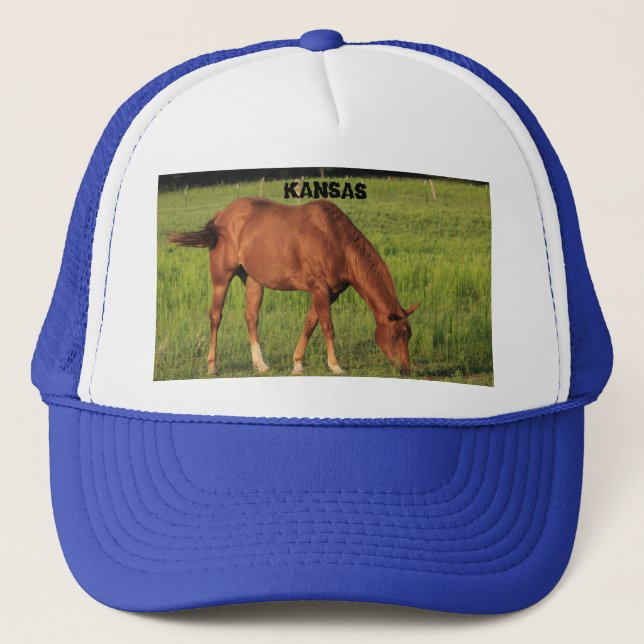 Kansas Red Horse Truckers Hat Keps (Framsida)