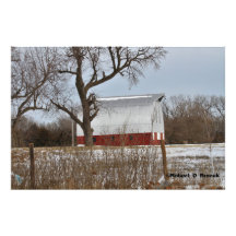 Kansas Red Land Barn Photo Utvidgning