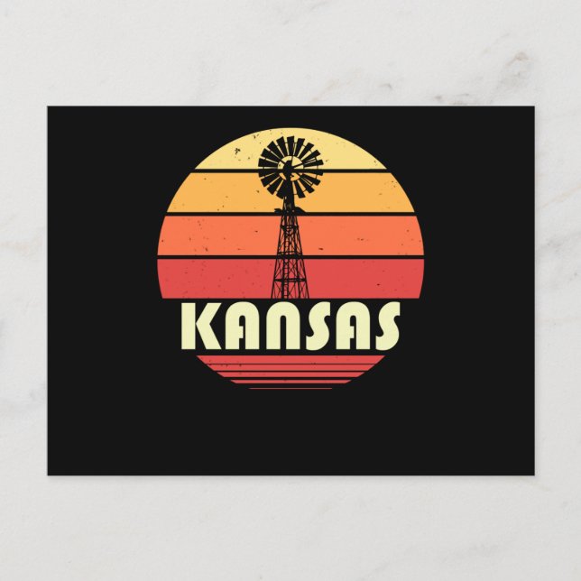 Kansas Retro Vykort (Framsida)