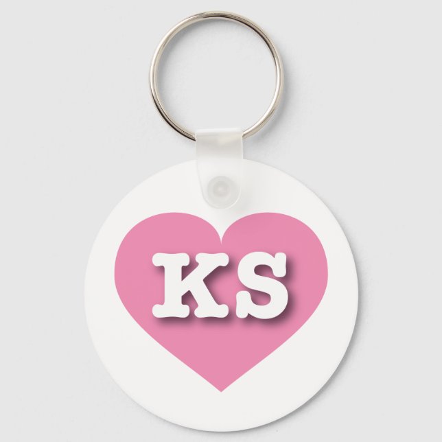 Kansas Rosa Heart - I kärlek KS Nyckelring (Framsida)
