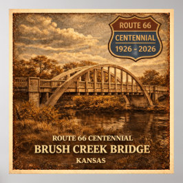 Kansas Route 66 Brush Creek Bridge Poster