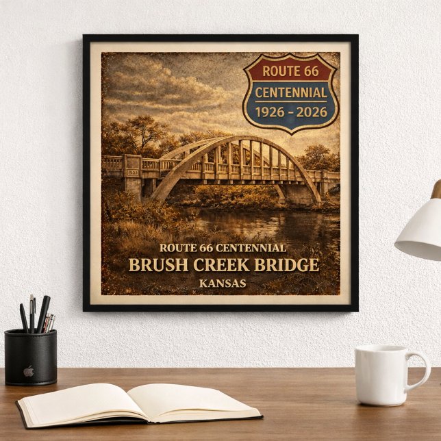 Kansas Route 66 Brush Creek Bridge Poster (Skapare uppladdad)