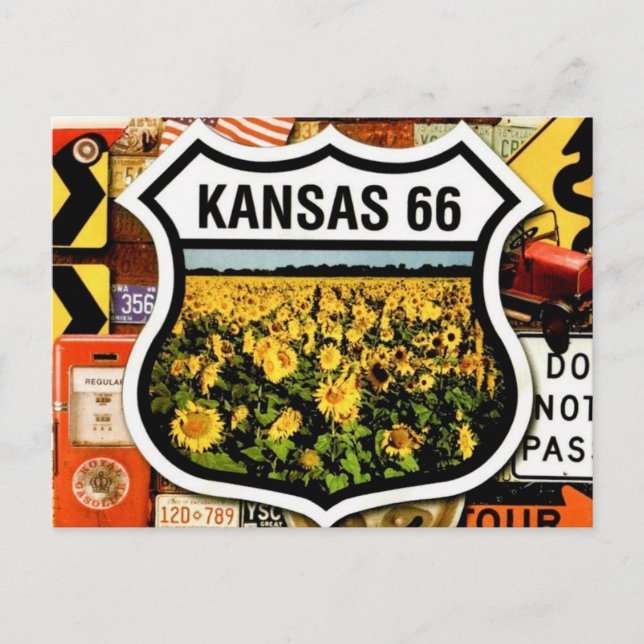 Kansas Route 66 vykort (Framsida)