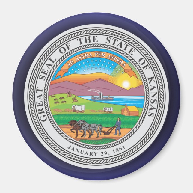 Kansas Seal Magnet (Framsidan)