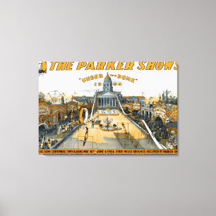 Kansas Semi-Centennial al. State House Grounds. Canvastryck