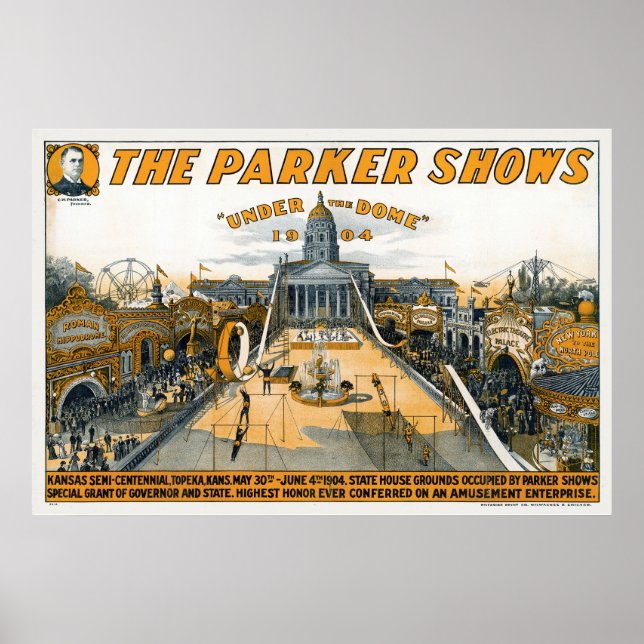 Kansas Semi-Centennial al. State House Grounds. Poster (Framsidan)