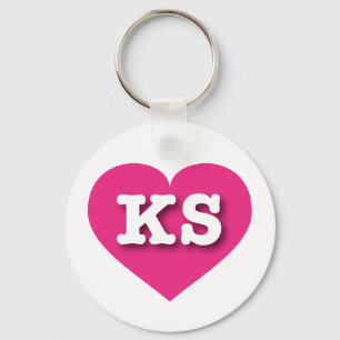 Kansas Shock rosa Heart - I kärlek KS Nyckelring