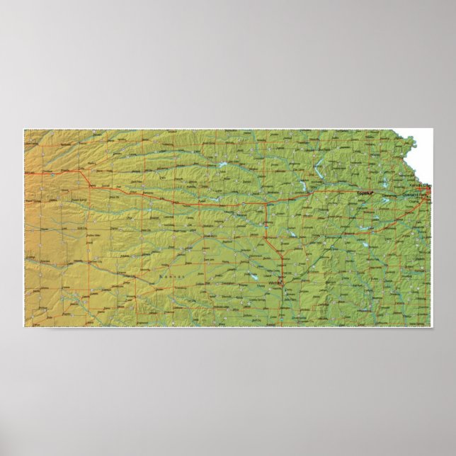 Kansas Skriv ut Poster (Framsidan)