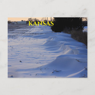 KANSAS SNÖ BANK POSTKORT LAND. VYKORT