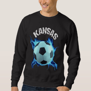 Kansas Soccer Retro Lång Ärmad Tröja