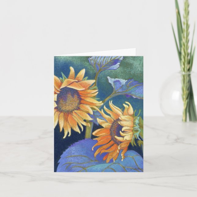 Kansas Sol Sunblommor Kort (Framsida)