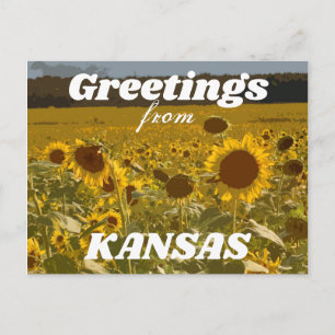 Kansas Solros Hälsning Vykort