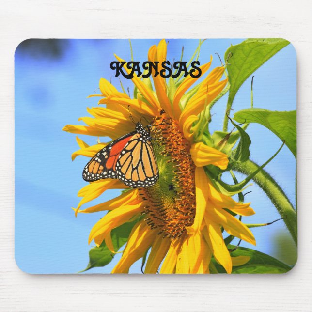 Kansas Solros och Monarch Butterfly, Mouse pad Musmatta (Framsidan)