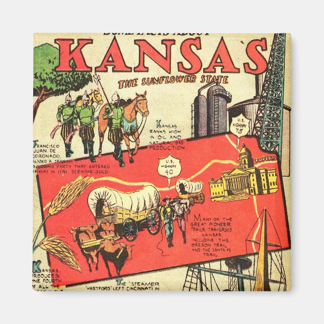 Kansas, solrosstaten magnet (Framsidan)